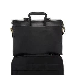 TUMI Voyageur Cameron Black Leather Business Brief – 15" Laptop Bag & Travel Tote -Luggage Pros Store TUMI Voyageur Cameron Business Brief 6