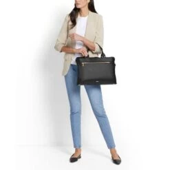 TUMI Voyageur Cameron Black Leather Business Brief – 15" Laptop Bag & Travel Tote -Luggage Pros Store TUMI Voyageur Cameron Business Brief 7