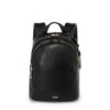 TUMI Voyageur Dasha Black Leather Petite Backpack with Gold Hardware -Luggage Pros Store TUMI Voyageur Dasha Backpack
