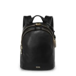 TUMI Voyageur Dasha Black Leather Petite Backpack with Gold Hardware 11 TUMI Voyageur Dasha Black Leather Petite Backpack with Gold Hardware -Luggage Pros Store TUMI Voyageur Dasha Backpack 5