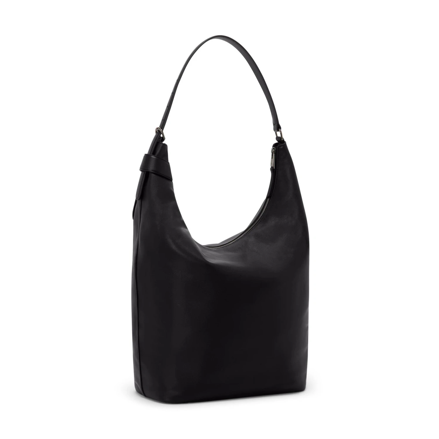 TUMI Voyageur Evora Black Pebbled Leather – Large Crescent Hobo Shoulder Bag 4 TUMI Voyageur Evora Black Pebbled Leather – Large Crescent Hobo Shoulder Bag - Image 2