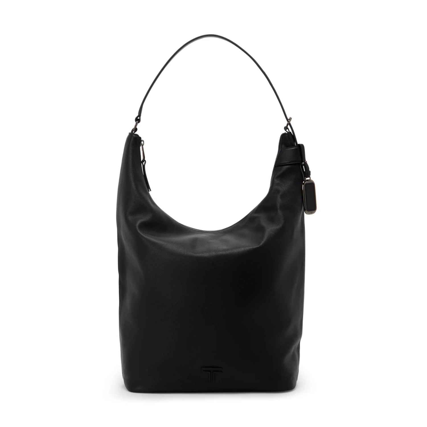 TUMI Voyageur Evora Black Pebbled Leather – Large Crescent Hobo Shoulder Bag 3 TUMI Voyageur Evora Black Pebbled Leather – Large Crescent Hobo Shoulder Bag
