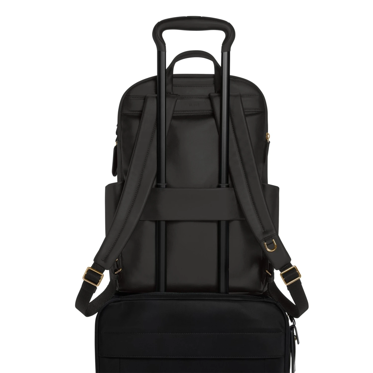TUMI Voyageur Leather Raina Backpack in Black with Gold Hardware – Premium 15-inch Laptop Bag 17 TUMI Voyageur Leather Raina Backpack in Black with Gold Hardware – Premium 15-inch Laptop Bag - Image 15