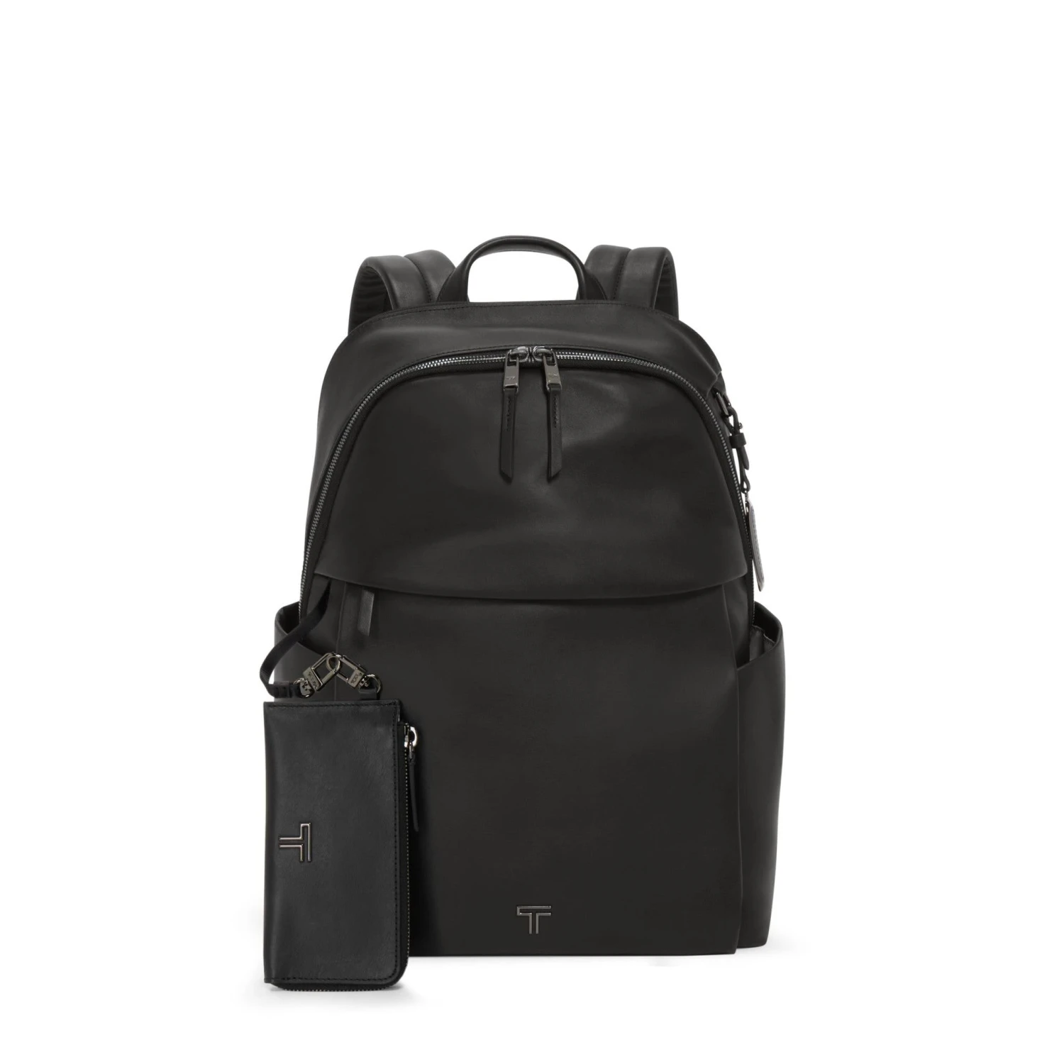 TUMI Voyageur Leather Raina Backpack in Black with Gold Hardware – Premium 15-inch Laptop Bag 8 TUMI Voyageur Leather Raina Backpack in Black with Gold Hardware – Premium 15-inch Laptop Bag - Image 6