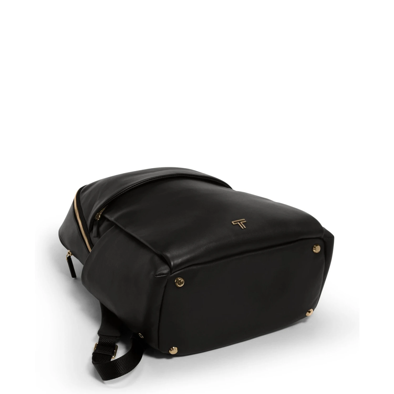 TUMI Voyageur Leather Raina Backpack in Black with Gold Hardware – Premium 15-inch Laptop Bag 10 TUMI Voyageur Leather Raina Backpack in Black with Gold Hardware – Premium 15-inch Laptop Bag - Image 8