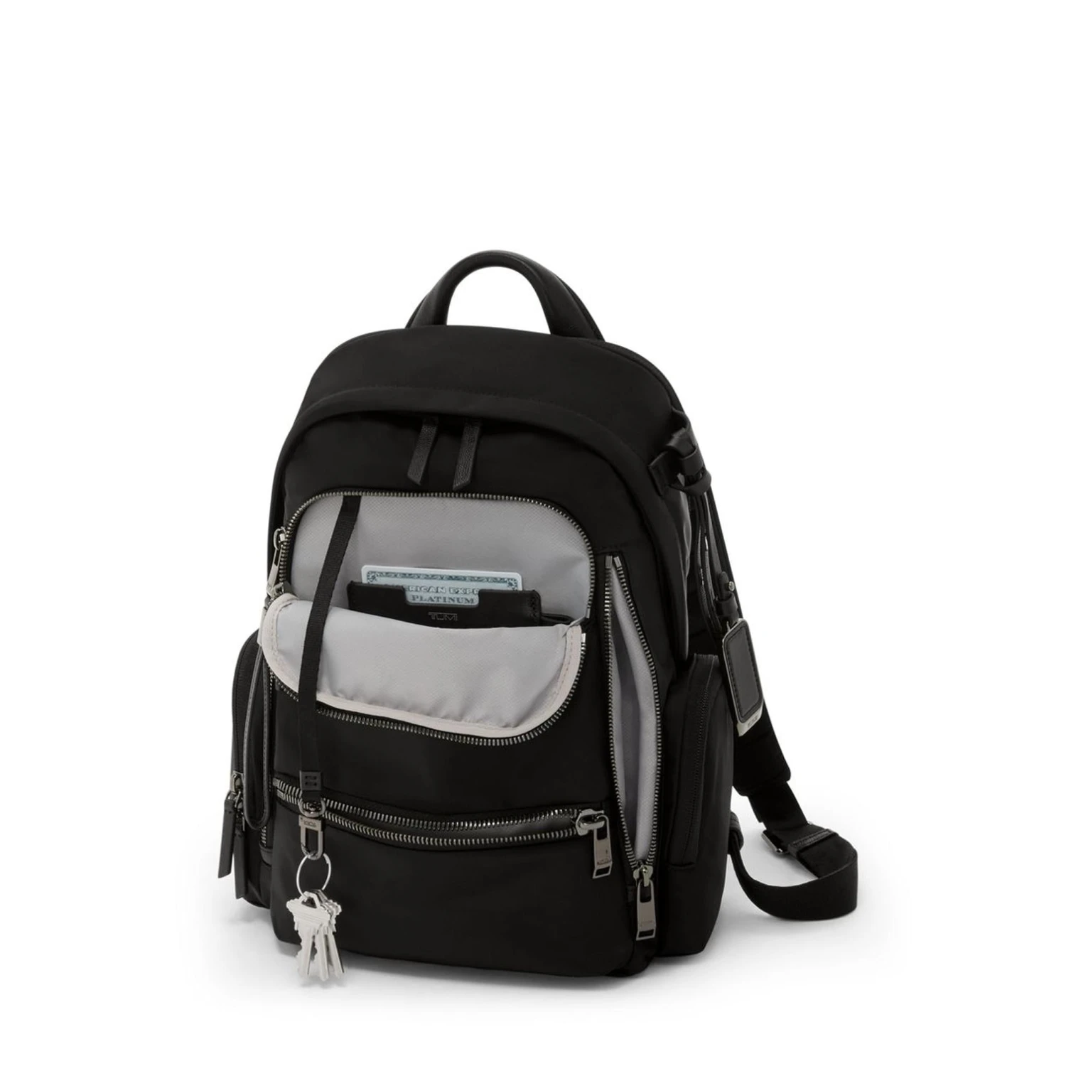 TUMI Voyageur Medium Celina Backpack in Black Nylon – Compact 12" Laptop Professional Travel Bag 11 TUMI Voyageur Medium Celina Backpack in Black Nylon – Compact 12" Laptop Professional Travel Bag - Image 9