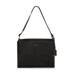 TUMI Voyageur Nash Messenger Large Crossbody – Black Nylon Structured Shoulder Bag