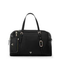 TUMI Voyageur Oaklynn Black Leather Weekender – Luxury 16" Laptop Travel Duffel Bag -Luggage Pros Store TUMI Voyageur Oaklynn Leather Weekender 3