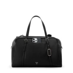 TUMI Voyageur Oaklynn Black Leather Weekender – Luxury 16" Laptop Travel Duffel Bag -Luggage Pros Store TUMI Voyageur Oaklynn Leather Weekender 9
