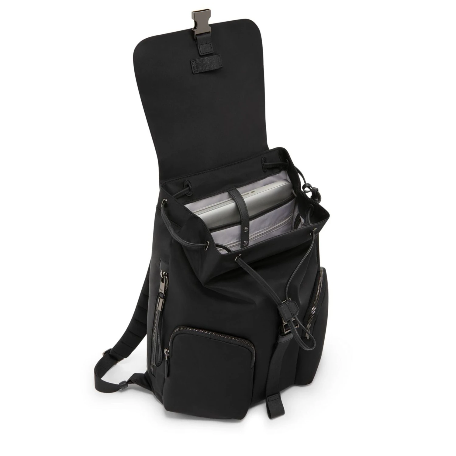 TUMI Voyageur Ramsay Backpack - Black Nylon Women's Laptop Bag with Gold Hardware 5 TUMI Voyageur Ramsay Backpack - Black Nylon Women's Laptop Bag with Gold Hardware - Image 3