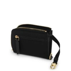 TUMI Voyageur SLG L-Zip Card Case - Slim Black Nylon and Leather Minimalist Wallet 7 TUMI Voyageur SLG L-Zip Card Case - Slim Black Nylon and Leather Minimalist Wallet -Luggage Pros Store TUMI Voyageur SLG L Zip Card Case 3