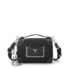 TUMI Voyageur Small Soft Trunk Crossbody – Black Studded Leather Travel Handbag -Luggage Pros Store TUMI Voyageur Small Soft Trunk Crossbody