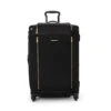 TUMI Voyageur Black with Gold Hardware Travel Leger Expandable Short Trip Checked Luggage -Luggage Pros Store TUMI Voyageur Travel Leger Expandable Short Trip Packing Case