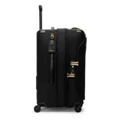 TUMI Voyageur Black with Gold Hardware Travel Leger Expandable Short Trip Checked Luggage -Luggage Pros Store TUMI Voyageur Travel Leger Expandable Short Trip Packing Case 4