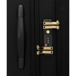 TUMI Voyageur Black with Gold Hardware Travel Leger Expandable Short Trip Checked Luggage -Luggage Pros Store TUMI Voyageur Travel Leger Expandable Short Trip Packing Case 5