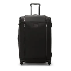 TUMI Voyageur Black with Gold Hardware Travel Leger Expandable Short Trip Checked Luggage -Luggage Pros Store TUMI Voyageur Travel Leger Expandable Short Trip Packing Case 7