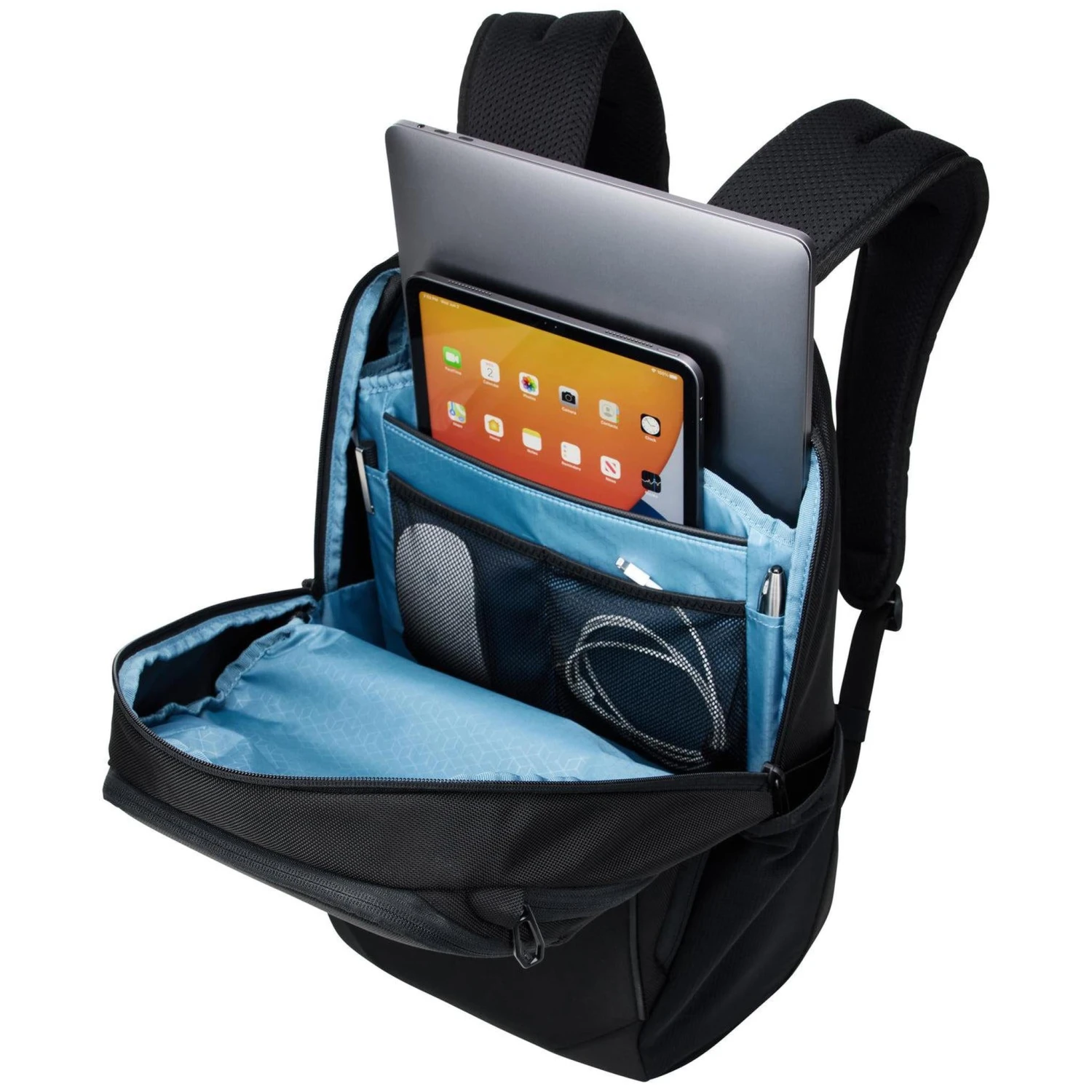 Thule Accent 23L Backpack - Black Eco-Friendly Laptop Travel Bag with SafeZone 5 Thule Accent 23L Backpack - Black Eco-Friendly Laptop Travel Bag with SafeZone - Image 3