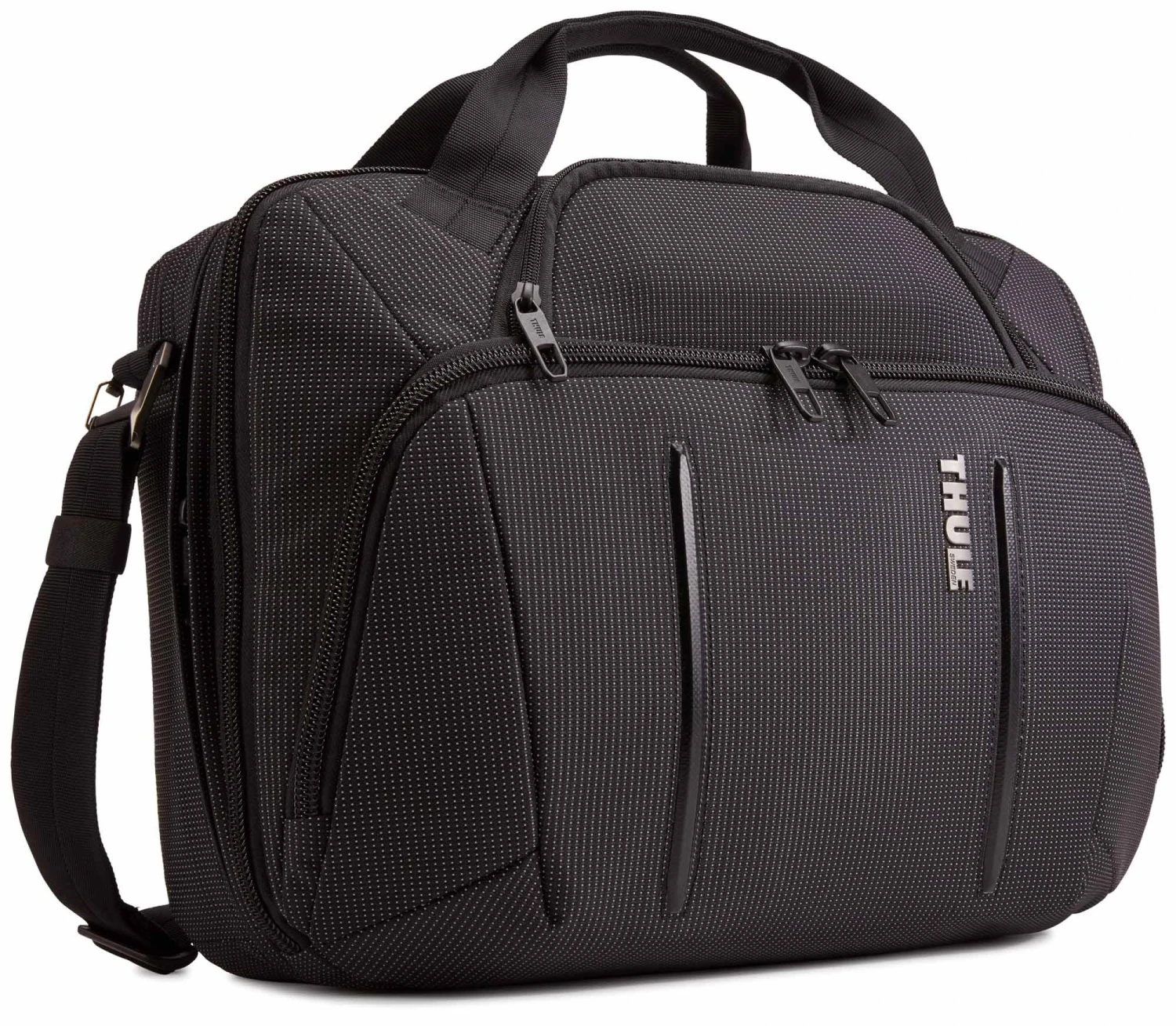 Thule Crossover 2 Expandable 15.6" Laptop Bag - Durable Black Nylon Professional Briefcase 3 Thule Crossover 2 Expandable 15.6" Laptop Bag - Durable Black Nylon Professional Briefcase