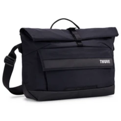 Thule Paramount 14L Crossbody Bag – Black Water-Resistant 14" Laptop Messenger with Rolltop Closure