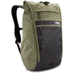 Thule Paramount 18L Commuter Backpack – Olivine Green Expandable Roll-Top Laptop Bag -Luggage Pros Store Thule Luggage Paramount Commuter Backpack 18L 4