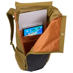 Thule Paramount 20L Olivine Green - Weather-Resistant Rolltop Bike Commuter Backpack 27 Thule Paramount 20L Olivine Green - Weather-Resistant Rolltop Bike Commuter Backpack -Luggage Pros Store Thule Luggage Paramount Commuter Backpack 20L 11