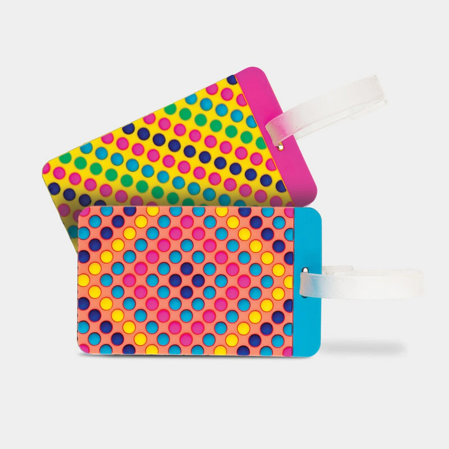 Travelon Set of 2 Polka Dot Luggage Tags – High-Visibility Travel Accessories 3 Travelon Set of 2 Polka Dot Luggage Tags – High-Visibility Travel Accessories