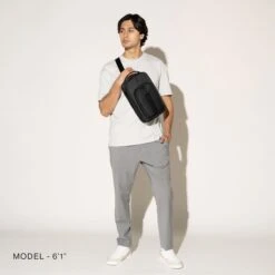 Travelpro Altitude 6L Crossbody Bag - Black Ballistic ECOFAB Water-Resistant Urban Sling -Luggage Pros Store Travelpro Altitude Crossbody 6L 8