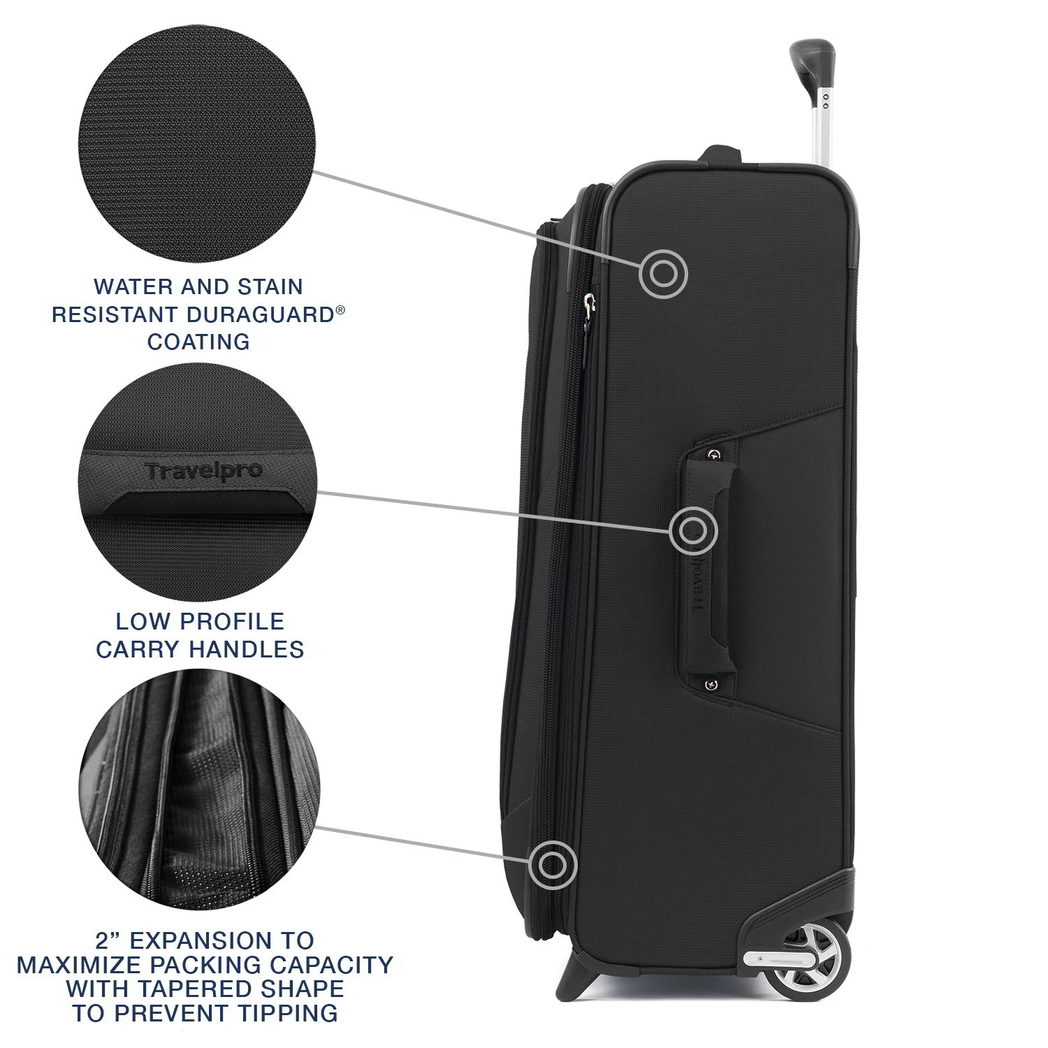 Travelpro Maxlite 5 26" Expandable Checked Rollaboard – Lightweight 2-Wheel Suitcase 7 Travelpro Maxlite 5 26" Expandable Checked Rollaboard – Lightweight 2-Wheel Suitcase - Image 5