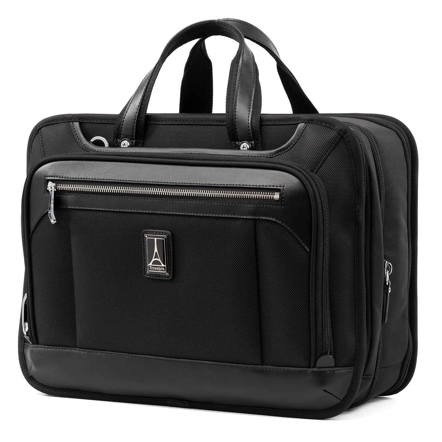 Travelpro Platinum Elite Shadow Black Expandable Business Brief – Premium 15.6" Laptop Bag with Leather Accents 12 Travelpro Platinum Elite Shadow Black Expandable Business Brief – Premium 15.6" Laptop Bag with Leather Accents - Image 10