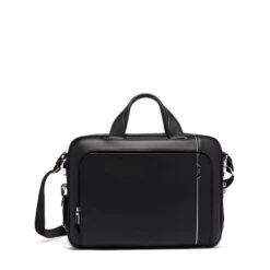 Tumi Arrivé Sadler Leather Briefcase – Luxury Black Professional 15-inch Laptop Bag