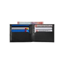 Victorinox Altius Alox Black Leather Slim Bi-Fold Wallet – RFID Protected Minimalist Card Holder -Luggage Pros Store Victorinox Altius Alox Leather Slim Bi Fold Wallet w RFID Protection 3