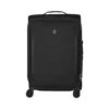 Victorinox Crosslight Medium Softside Checked Luggage – Black Expandable 8-Wheel Spinner -Luggage Pros Store Victorinox Crosslight Medium Upright
