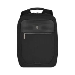 Victorinox Mythic Compact Backpack – Black Ballistic Nylon with Leather Trim & 14" Laptop Compartment