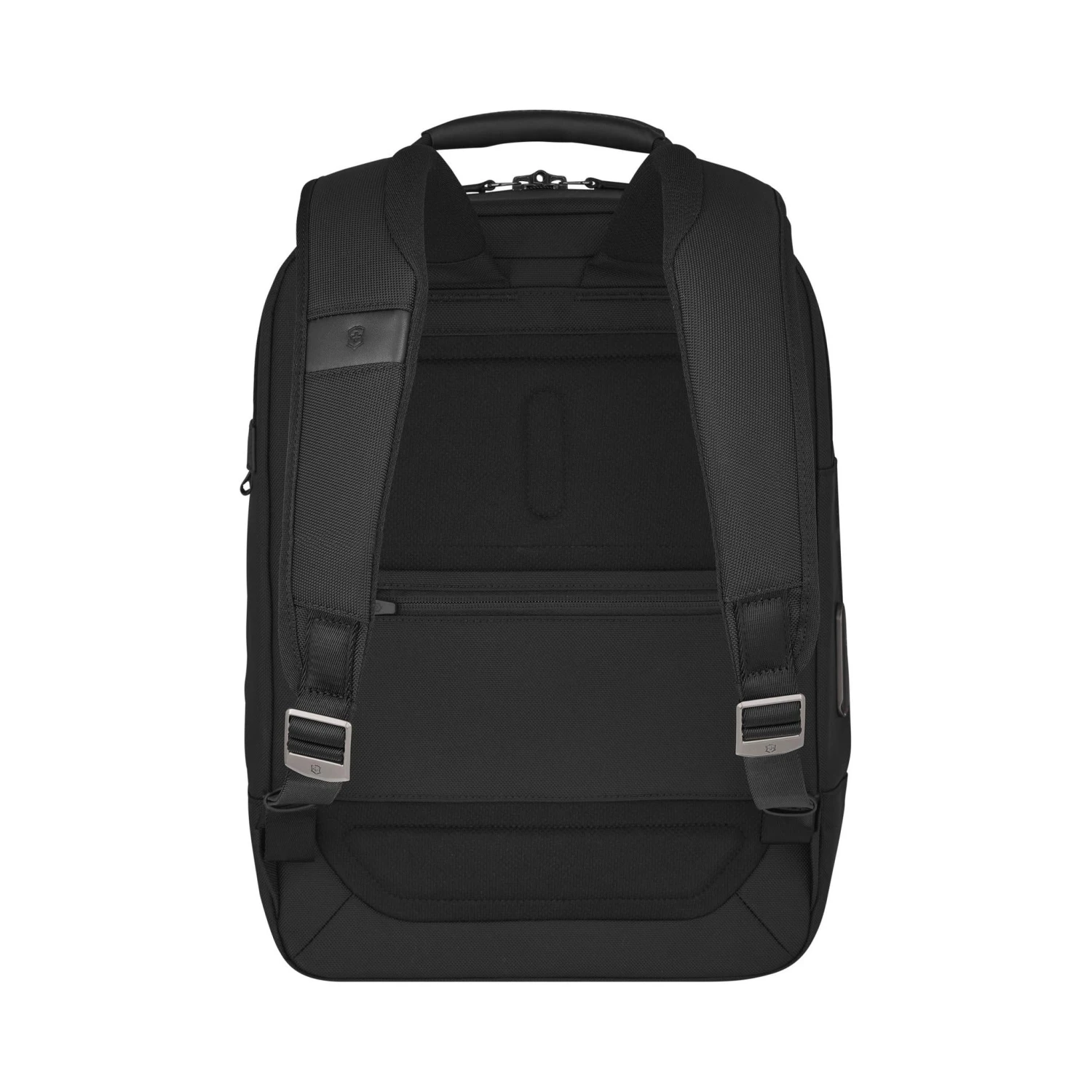 Victorinox Mythic Compact Backpack – Black Ballistic Nylon with Leather Trim & 14" Laptop Compartment 5 Victorinox Mythic Compact Backpack – Black Ballistic Nylon with Leather Trim & 14" Laptop Compartment - Image 3