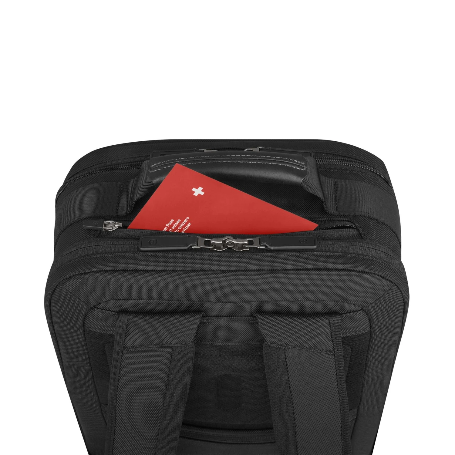 Victorinox Mythic Deluxe 15.6" Laptop Backpack – Black Ballistic Nylon with Leather Trim 13 Victorinox Mythic Deluxe 15.6" Laptop Backpack – Black Ballistic Nylon with Leather Trim - Image 11