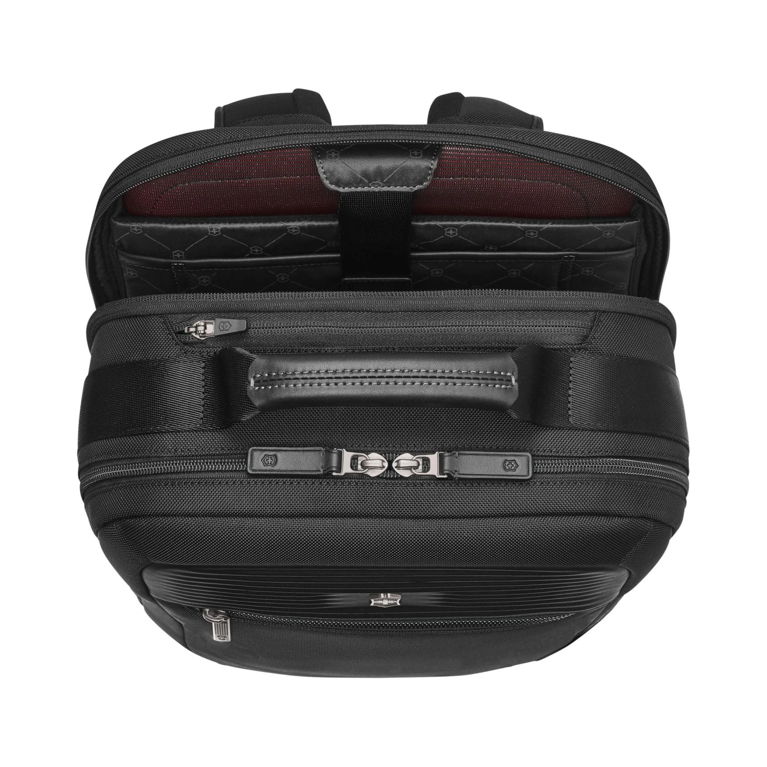 Victorinox Mythic Deluxe 15.6" Laptop Backpack – Black Ballistic Nylon with Leather Trim 10 Victorinox Mythic Deluxe 15.6" Laptop Backpack – Black Ballistic Nylon with Leather Trim - Image 8