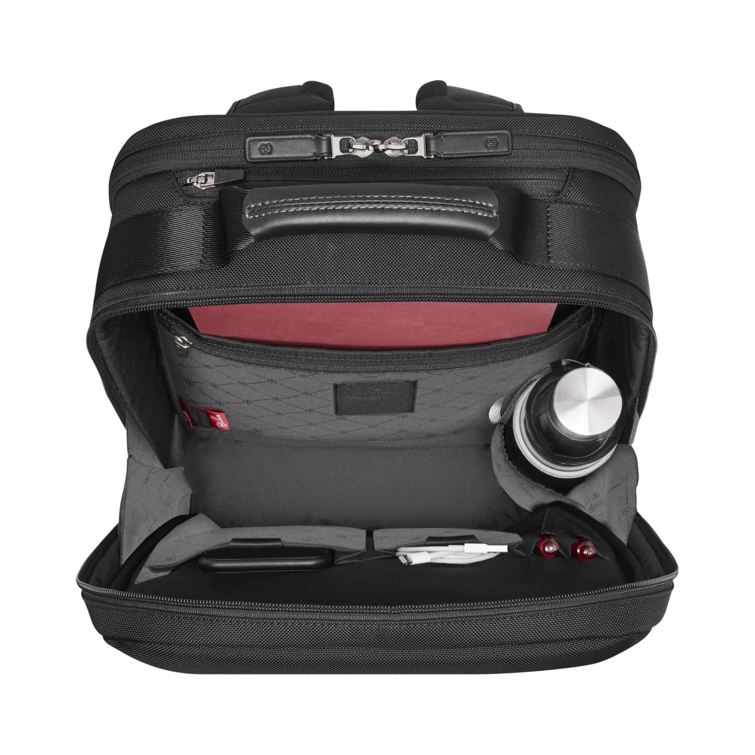 Victorinox Mythic Deluxe 15.6" Laptop Backpack – Black Ballistic Nylon with Leather Trim 11 Victorinox Mythic Deluxe 15.6" Laptop Backpack – Black Ballistic Nylon with Leather Trim - Image 9