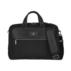 Victorinox Mythic Deluxe Briefcase - Professional Ballistic Nylon 15.6" Laptop Bag with Leather Trim
