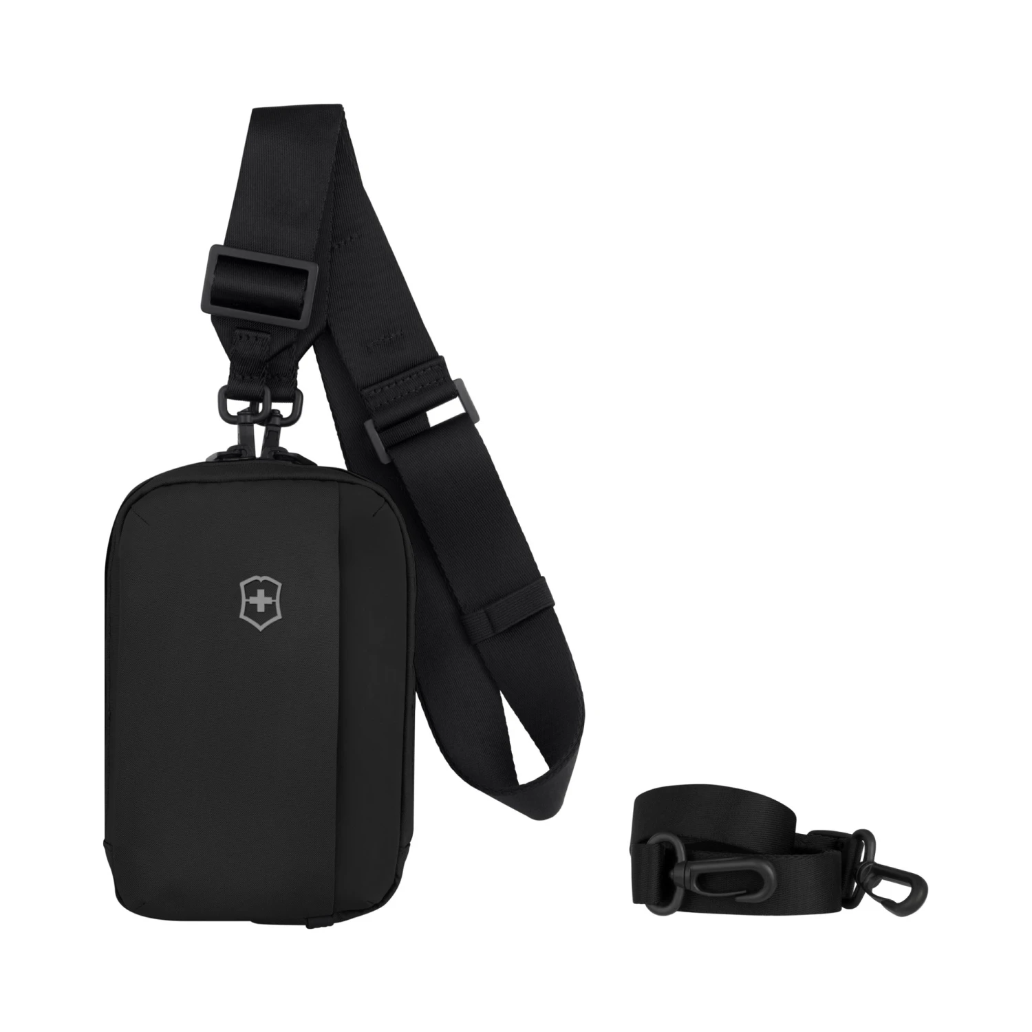 Victorinox Black Travel Essentials City Pouch – RFID Protected Modular Crossbody Bag 6 Victorinox Black Travel Essentials City Pouch – RFID Protected Modular Crossbody Bag - Image 4