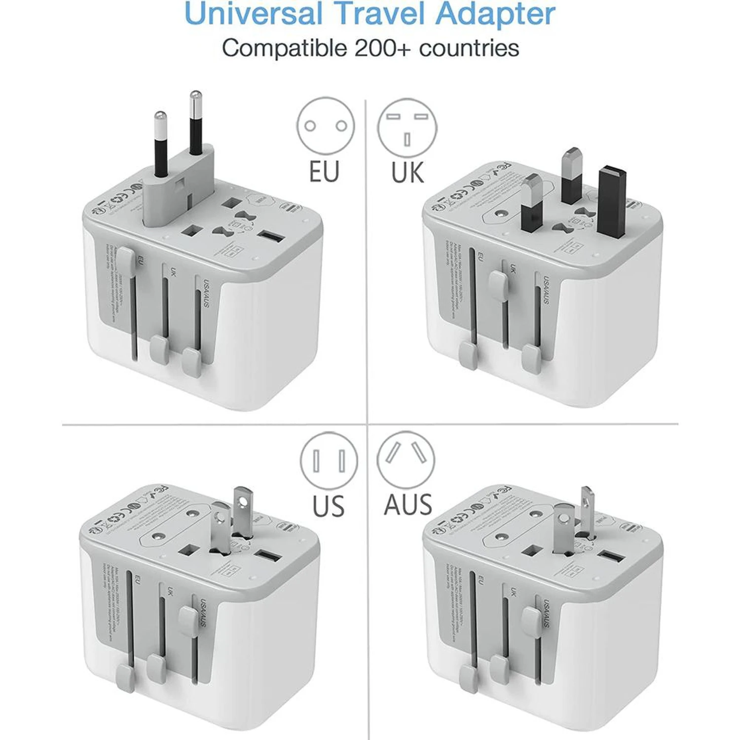 Voltage Valet International Travel Adapter 5 Port USB (3 USB-C, 2 USB-A) – Universal Global Power Plug 5 Voltage Valet International Travel Adapter 5 Port USB (3 USB-C, 2 USB-A) – Universal Global Power Plug - Image 3