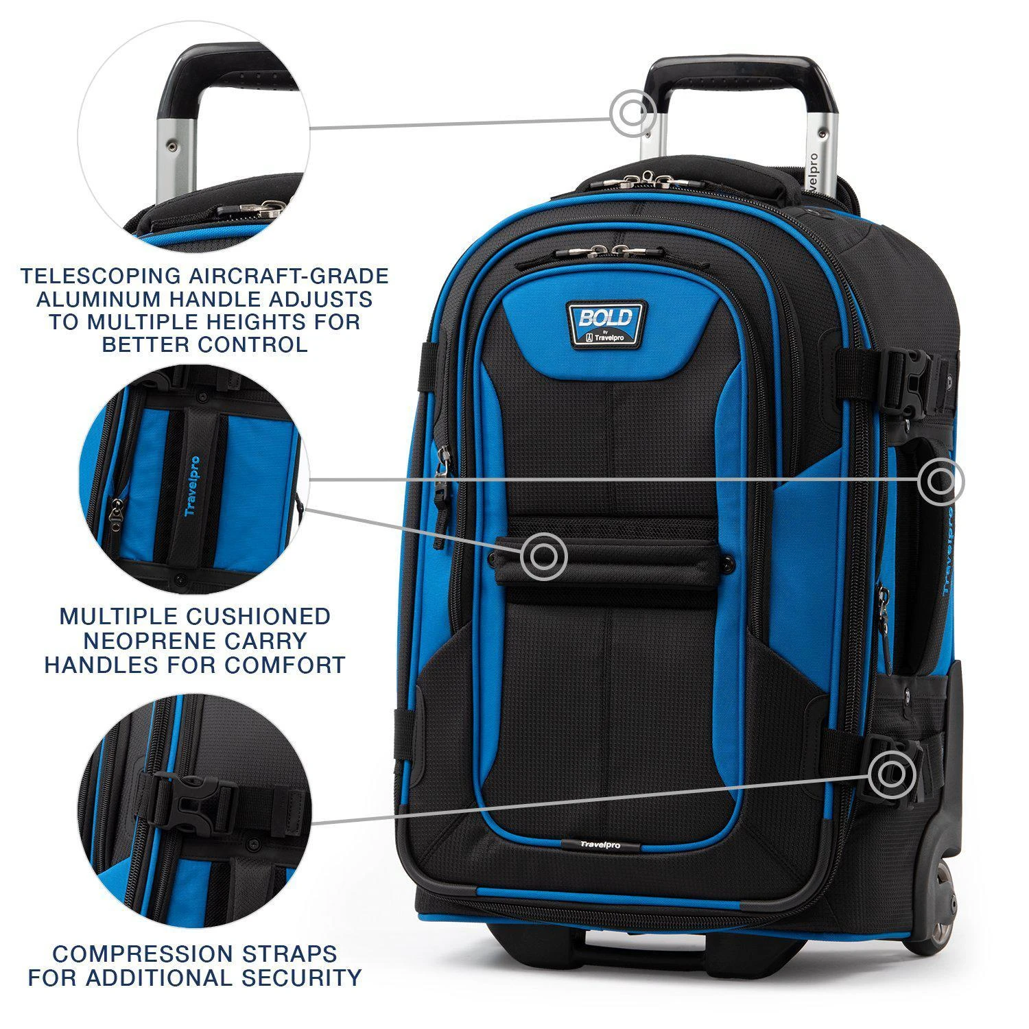 Bold By Travelpro 22" Expandable Rollaboard 4 Bold By Travelpro 22" Expandable Rollaboard - Image 2