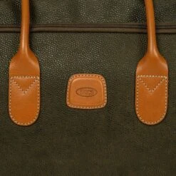 Brics Life 28" Rolling Duffle – Suede-Like PVC with Tuscan Leather Trim Checked Luggage -Luggage Pros Store brics life 28 rolling duffle 7