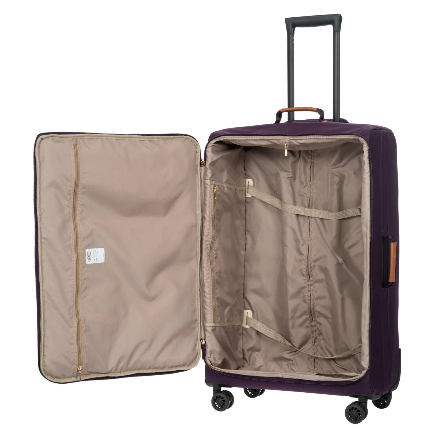 Bric's X-Travel 30" Large Spinner - Lightweight Polyamide Checked Luggage with Leather Trim 5 Bric's X-Travel 30" Large Spinner - Lightweight Polyamide Checked Luggage with Leather Trim - Image 3