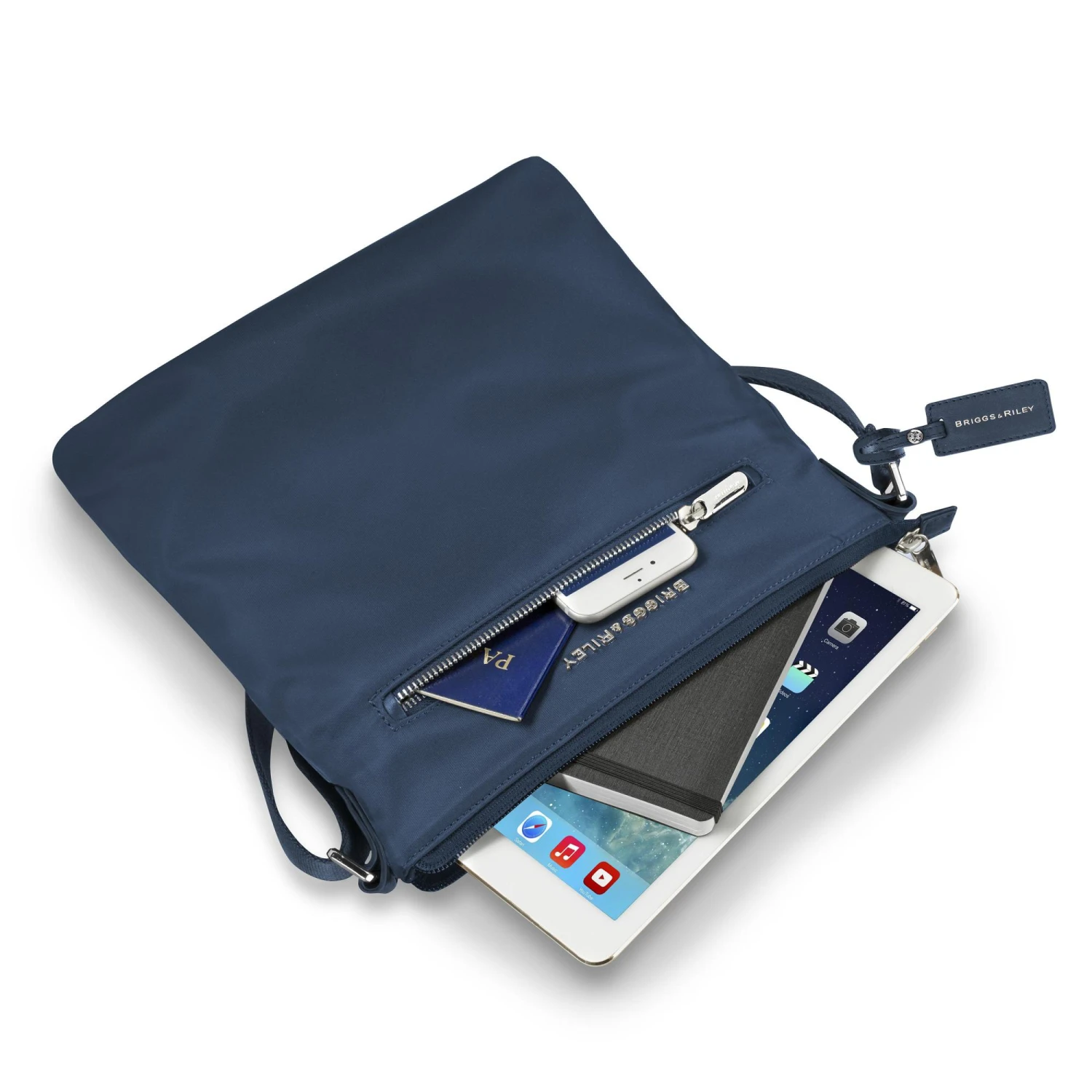 Briggs & Riley Rhapsody Crossbody – Lightweight Micro-Weave Nylon & Napa Leather Travel Bag 4 Briggs & Riley Rhapsody Crossbody – Lightweight Micro-Weave Nylon & Napa Leather Travel Bag - Image 2