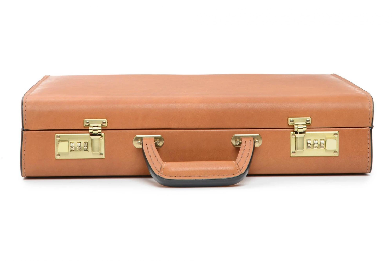 Korchmar Monroe 4" American Belting Leather Attache – Classic Piano Hinge 17" Laptop Briefcase 11 Korchmar Monroe 4" American Belting Leather Attache – Classic Piano Hinge 17" Laptop Briefcase - Image 9