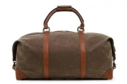 Korchmar Lux Twain 22" Waxed Canvas & Leather Weekender - Handcrafted USA Duffel Bag -Luggage Pros Store korchmar lux twain 22 waxed canvas weekender 7