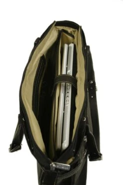 Piel Leather Belted Computer Tote – Full Grain Vaquetta Leather Executive Laptop Bag -Luggage Pros Store piel leather belted computer tote 3