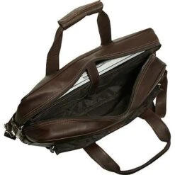 Piel Leather Executive Business 15" Laptop Computer Briefcase - Top Grain Vaquetta Cowhide -Luggage Pros Store piel leather computer briefcase 4