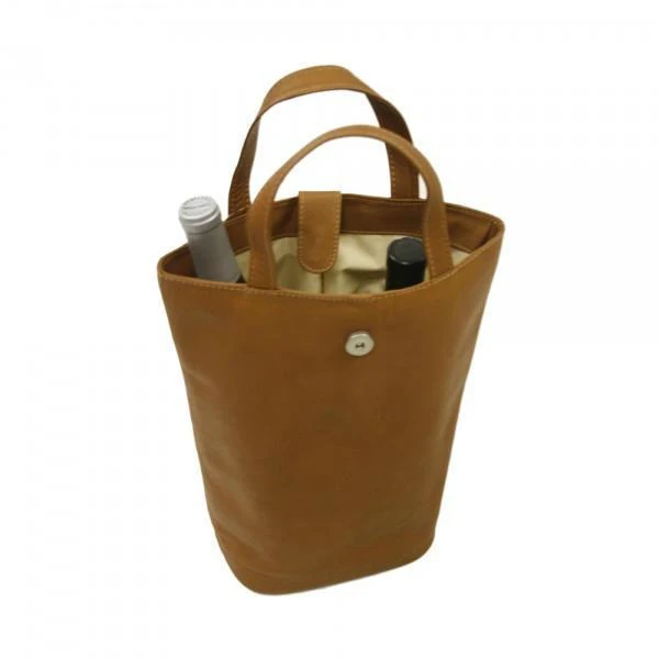 Piel Leather Double Wine Tote 4 Piel Leather Double Wine Tote - Image 2