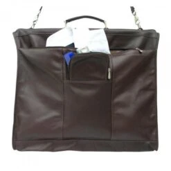 Piel Leather Elite Garment Bag – Full-Grain Vaquetta Leather Suit Carrier -Luggage Pros Store piel leather elite garment bag 3
